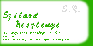 szilard meszlenyi business card