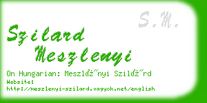 szilard meszlenyi business card